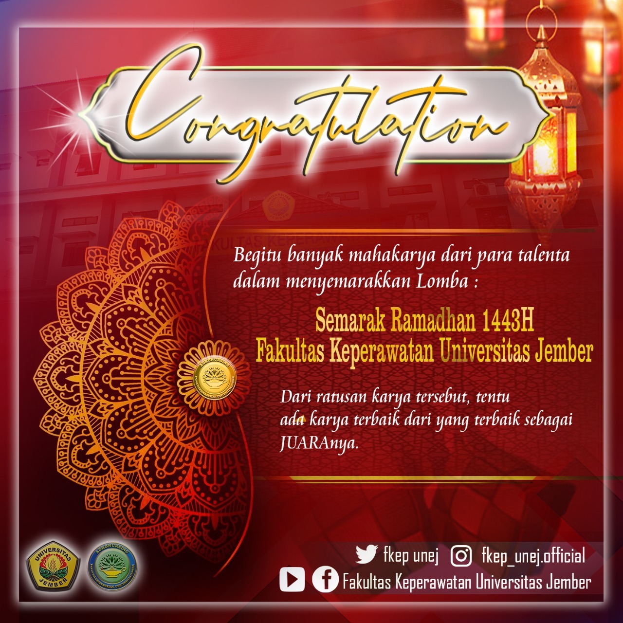 PENGUMUMAN PEMENANG LOMBA SEMARAK RAMADHAN 1443 H