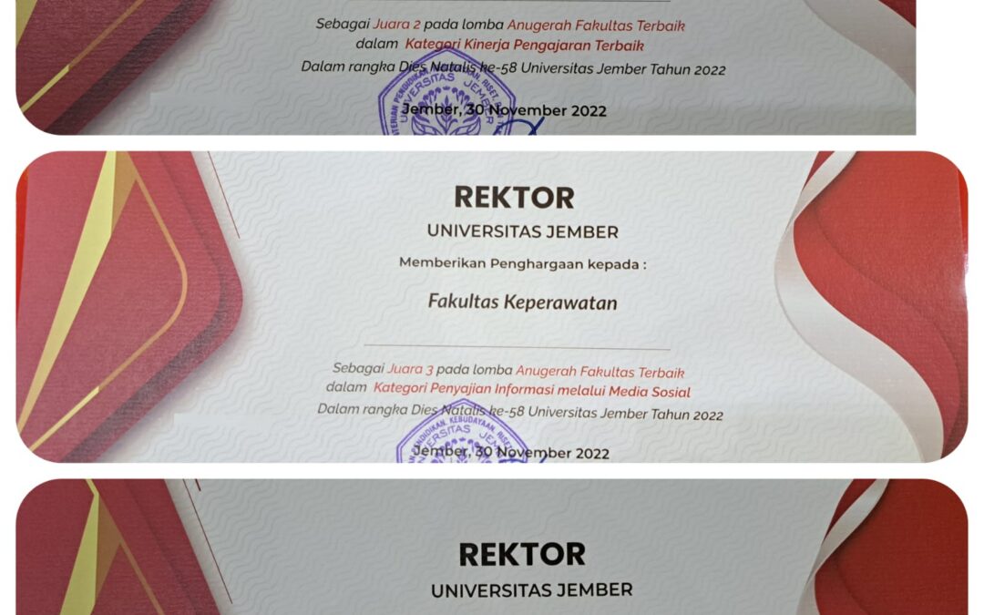 Fakultas Keperawatan Universitas Jember Raih 3 Penghargaan