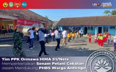 Tim PPK Ormawa HIMA S1/Ners Memperkenalkan Senam Petani Cekatan dalam Mendukung PHBS Warga Antirogo