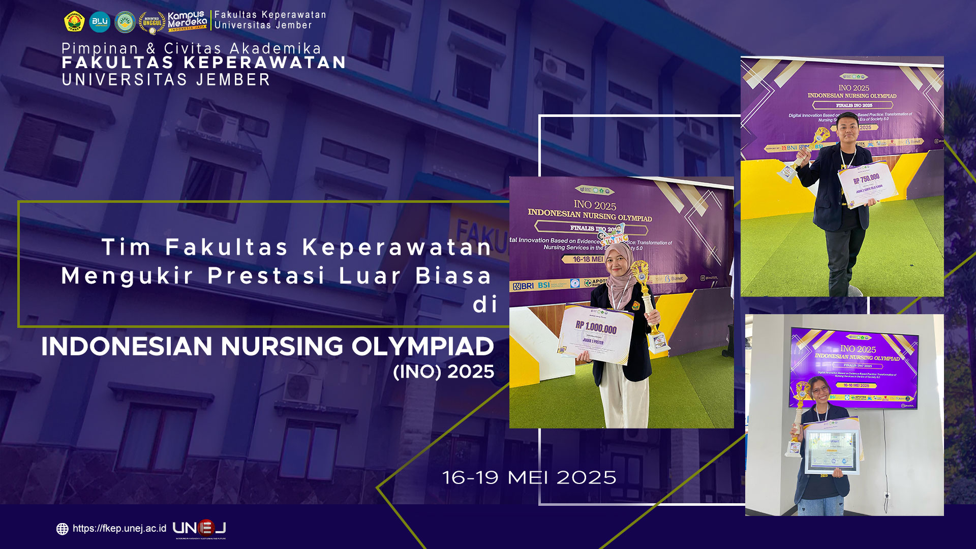 Tim Fakultas Keperawatan Mengukir Prestasi Luar Biasa di Indonesian Nursing Olympiad (INO) 2025