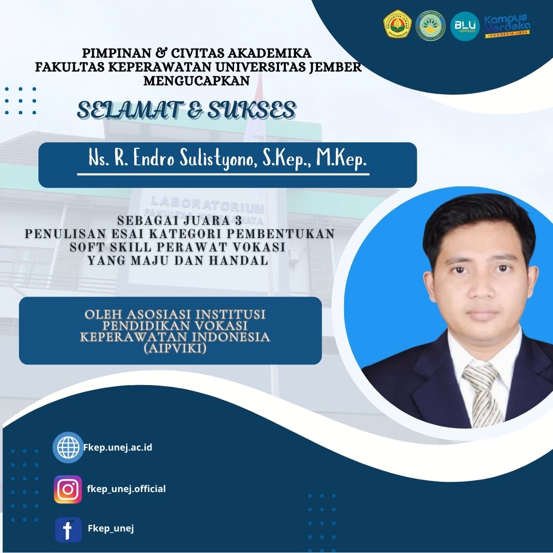 Dosen Fakultas Keperawatan Universitas Jember Raih Prestasi dalam Kompetisi Esai Nasional