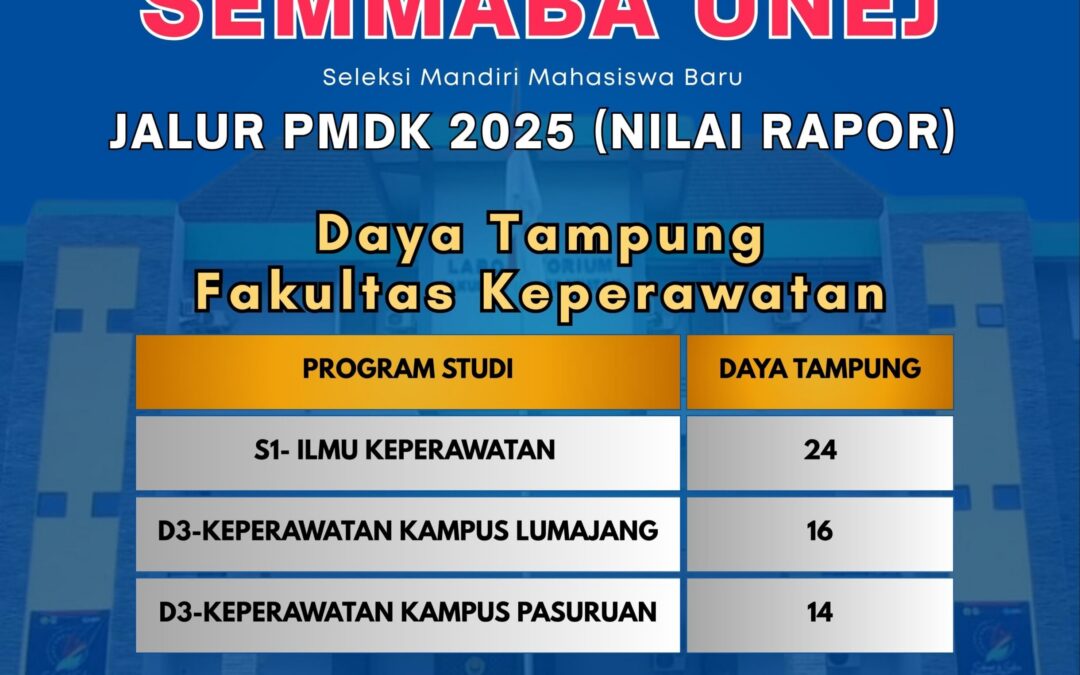 Penerimaan Mahasiswa Baru Jalur PMDK 2025 (Nilai Rapor) Universitas Jember Resmi Dibuka.