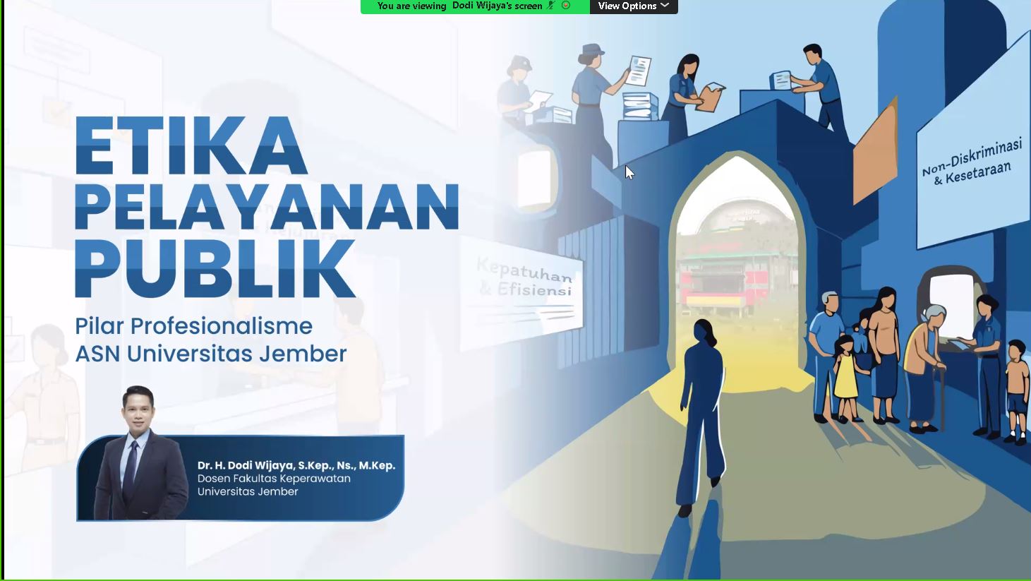Akselerasi Zona Integritas, Fakultas Keperawatan UNEJ Perkuat Etika Layanan dan Komunikasi BerAKHLAK Tenaga Kependidikan