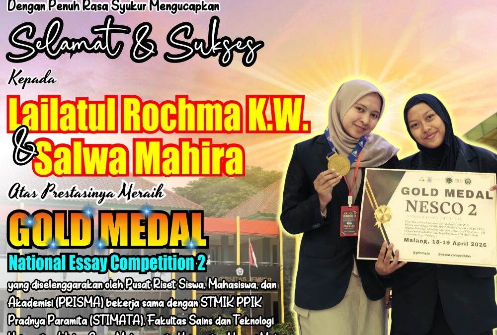 MAHASISWA D3 KEPERAWATAN KAMPUS KOTA PASURUAN RAIH MEDALI EMAS DI KOMPETISI ESAI NASIONAL NESCO 2