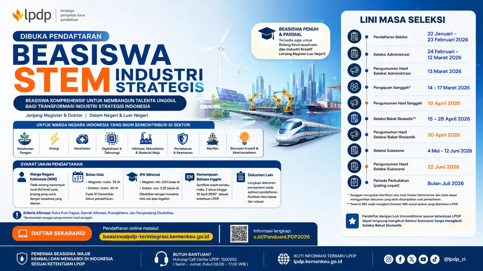 Beasiswa LPDP STEM Industri Strategis 2026