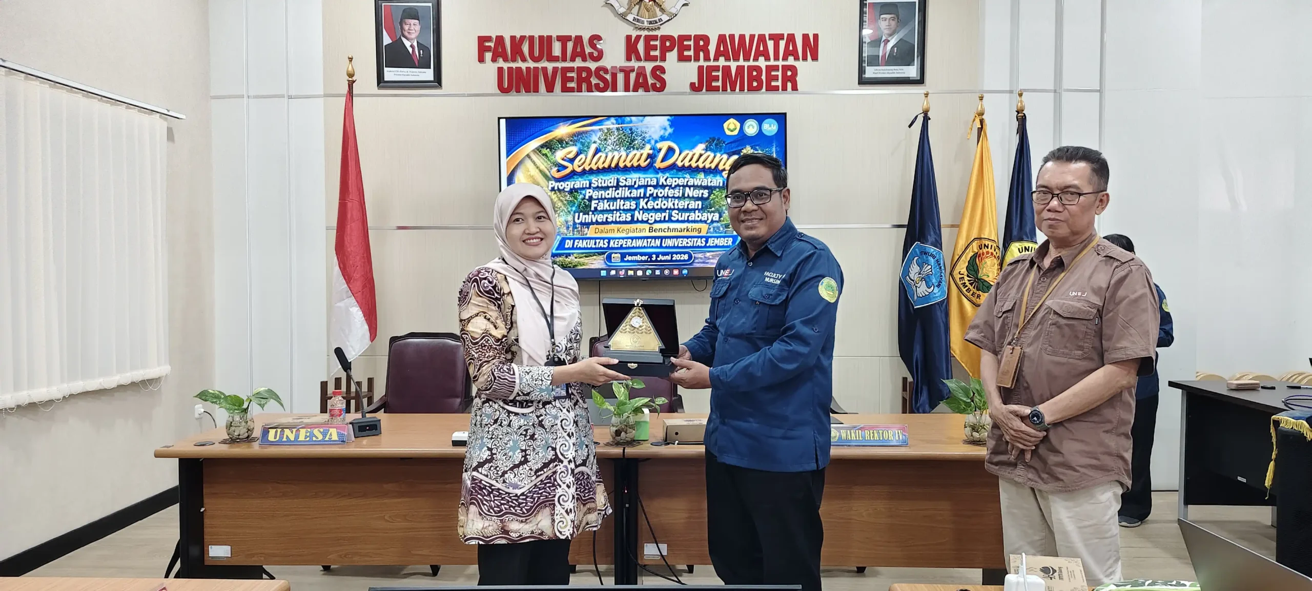 Guna meningkatkan kualitas pembelajaran dan lulusan, Prodi Sarjana Keperawatan dan Pendidikan Profesi Ners Fakultas Kedokteran Universitas Negeri Surabaya (UNESA) Gelar Benchmarking ke FKep UNEJ