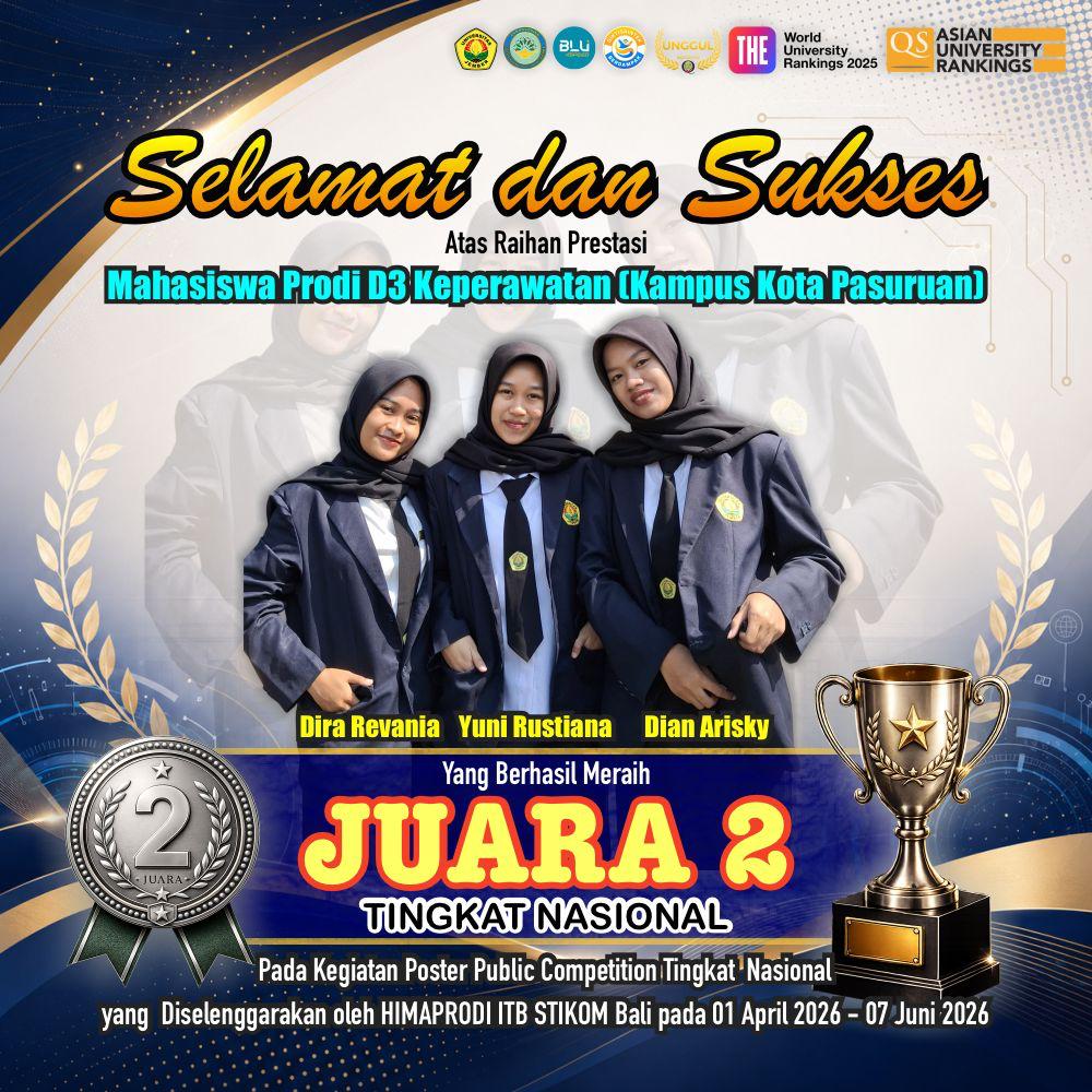 DIGICULTURE Berbuah Prestasi: Tim D3 Keperawatan UNEJ Pasuruan Juara 2 Kompetisi Poster Nasional