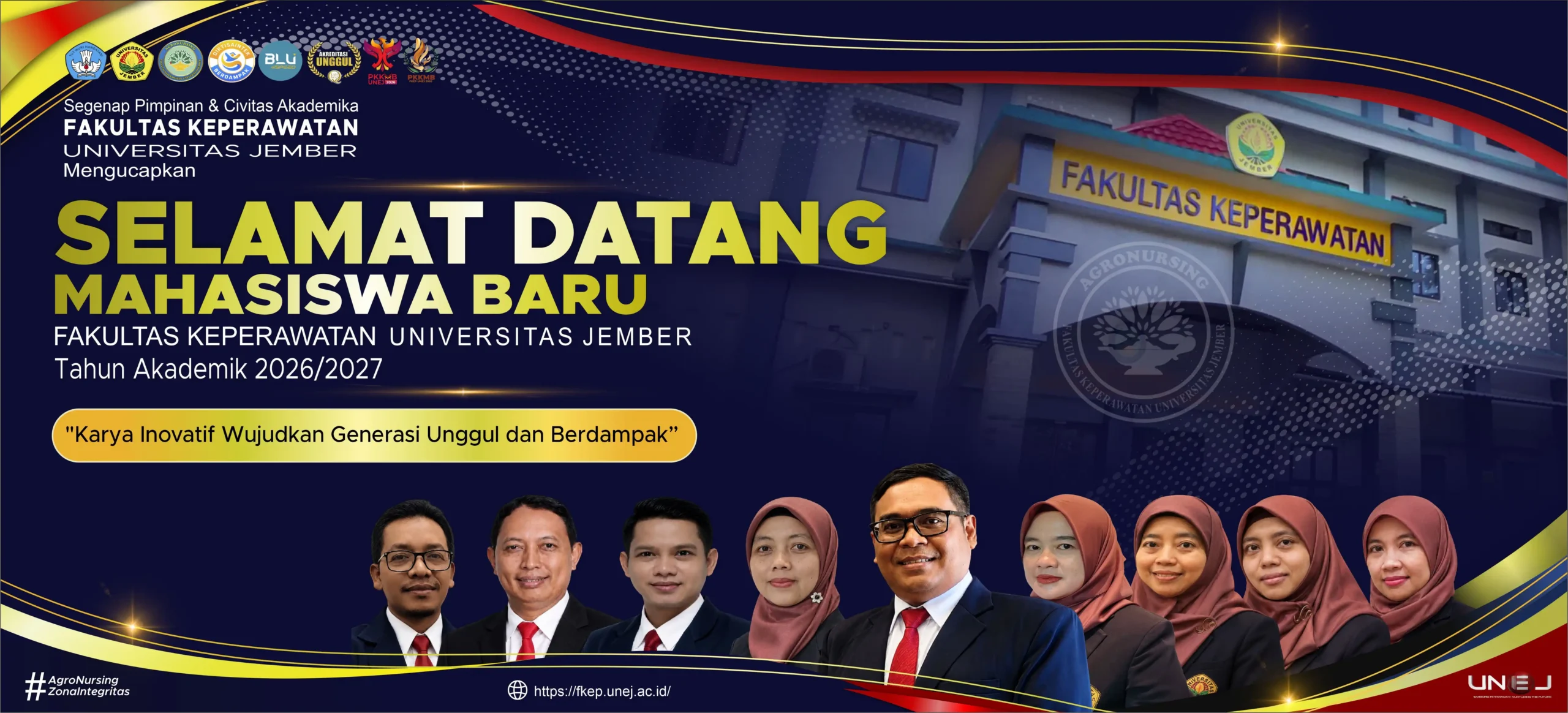 Fakultas Keperawatan UNEJ Sambut 563 Mahasiswa Baru di PKKMB 2026
