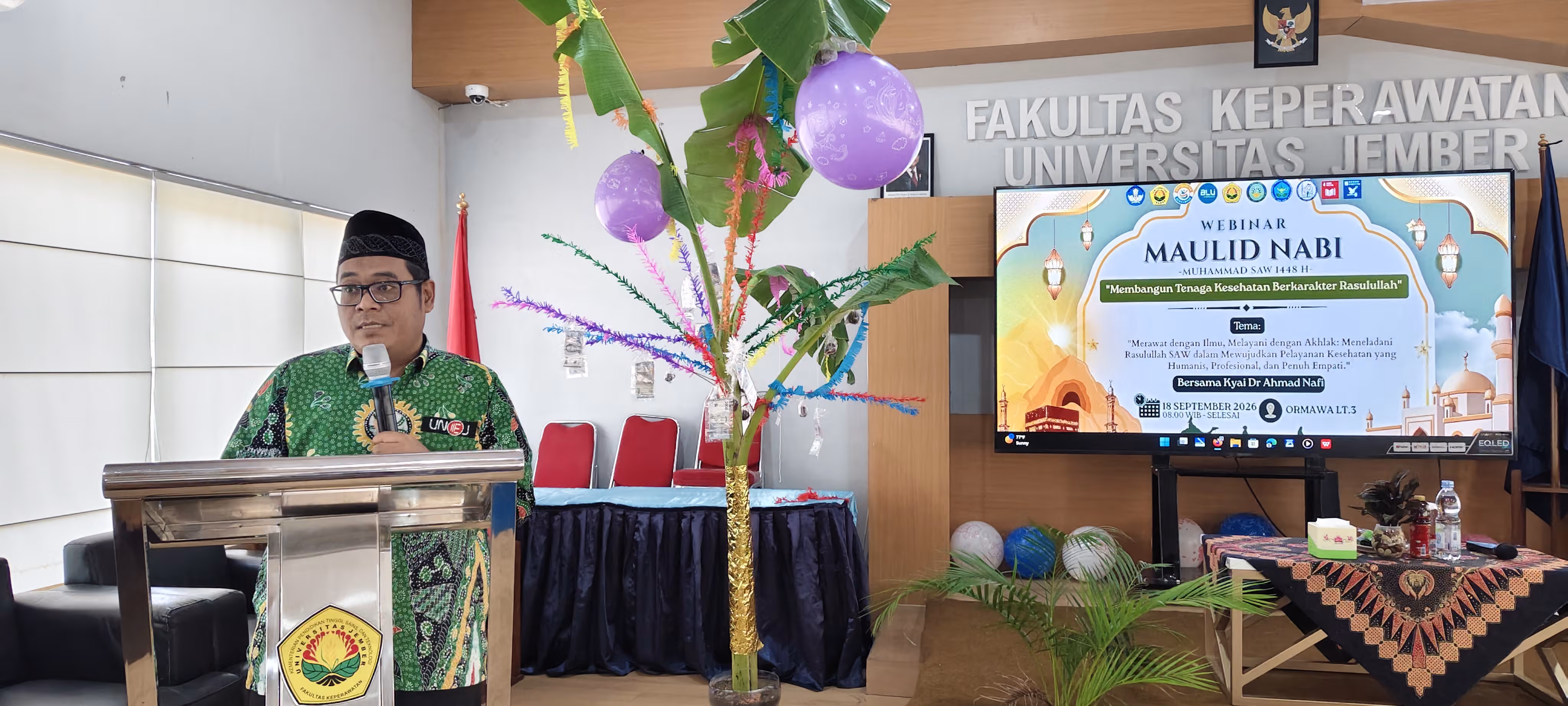 Webinar Maulid Nabi Muhammad SAW 1448 H: Fakultas Keperawatan Universitas Jember Tekankan Nilai Humanis di Era AI