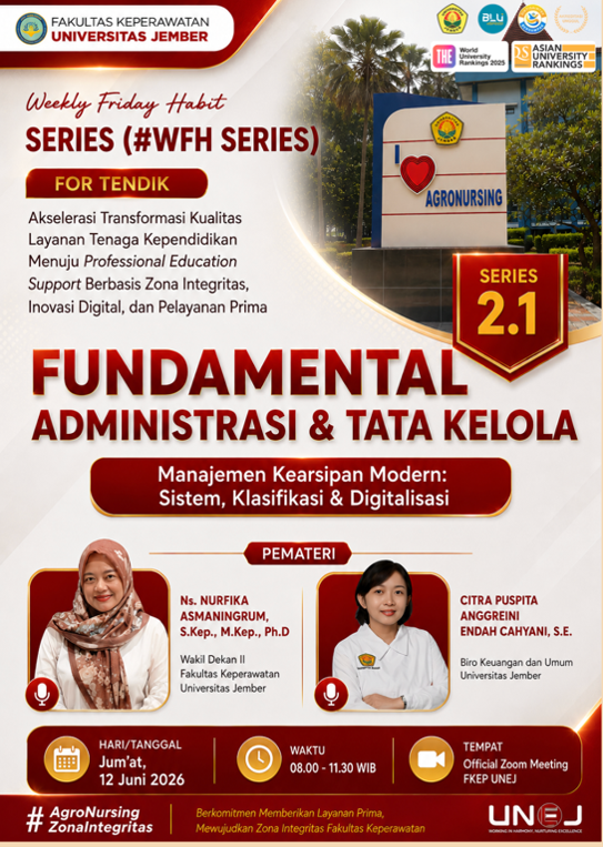 FKEP UNEJ Gelar WFH Series 2.1: Perkuat Manajemen Kearsipan Modern demi Zona Integritas