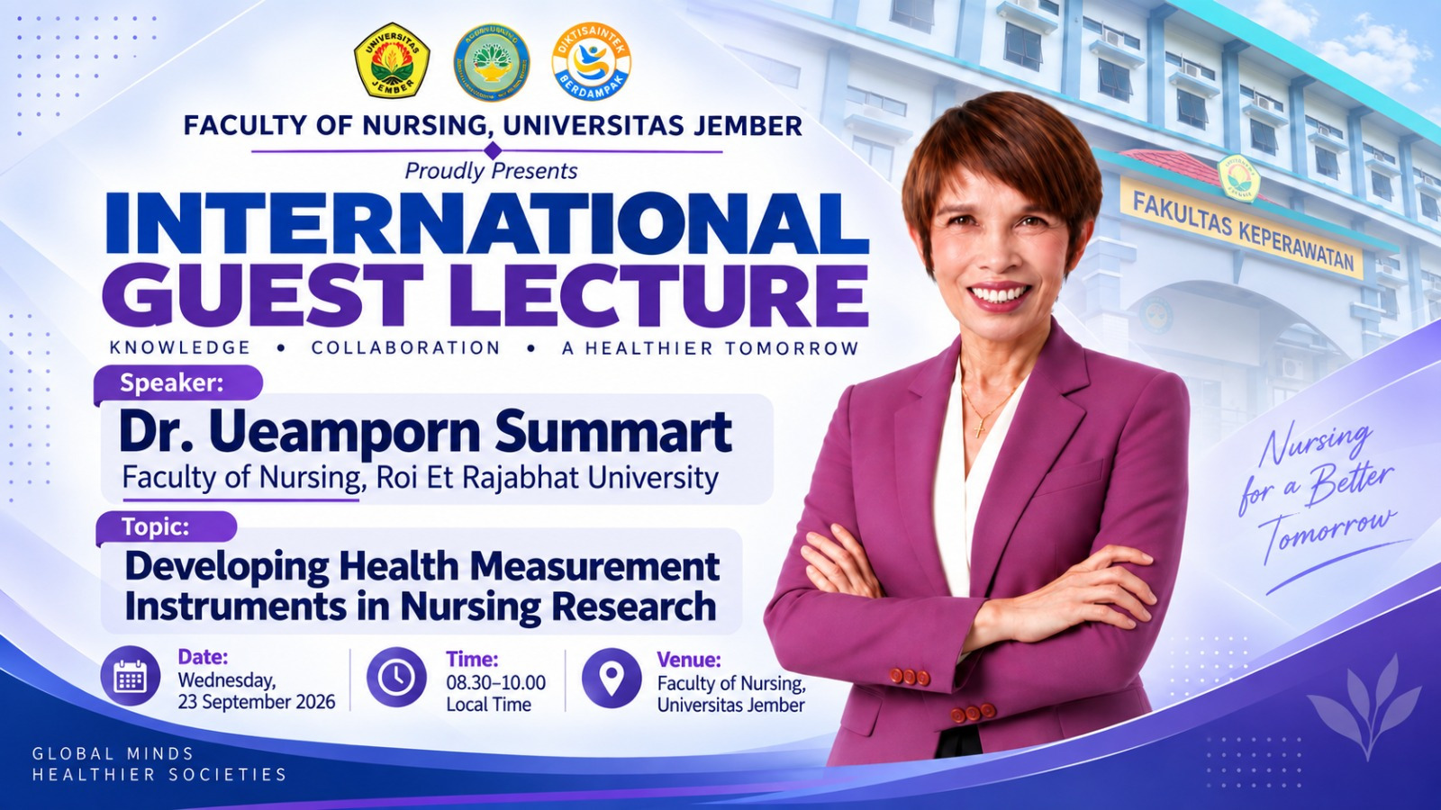 Fakultas Keperawatan UNEJ Gelar Guest Lecturer Bersama Akademisi Thailand, Bahas Pengembangan Instrumen Riset