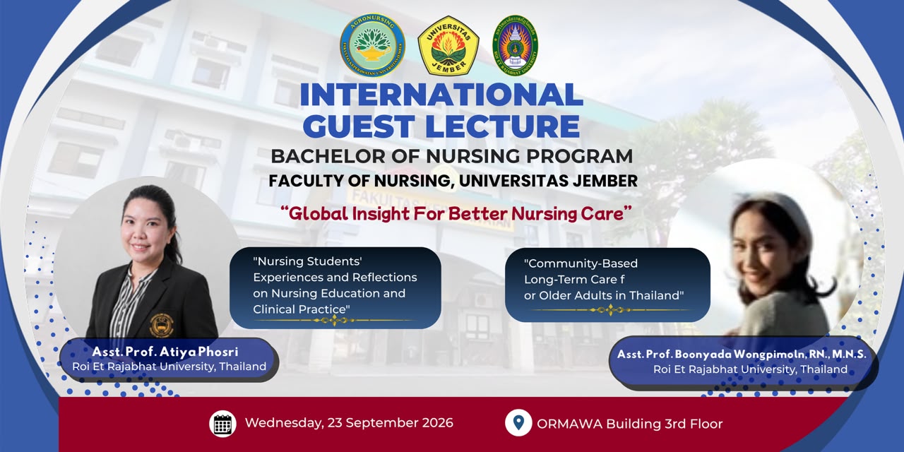 Fakultas Keperawatan UNEJ Gelar Kuliah Pakar Internasional, Bahas Pengalaman Edukasi Klinis dan Community-Based Long-Term Care